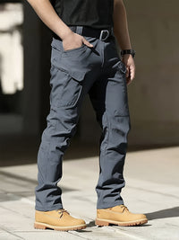 Men's Tactical Cargo Pants - Stretch Fabric with Multiple Pockets, Regular Fit, Machine Washable - Elastic Waist for Everyday Comfort - Durable Outdoor Hiking and Casual Workwear - Casual Cargo Pants