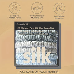 TRESYVA - Silk Scrunchie Set for Gentle, Friction-Reducing Styling