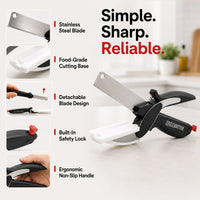 SNIVORA - 2-In-1 Kitchen Scissors for Faster, Cleaner Prep