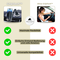 Handyhalterung Auto GripTech | Starke Saugnapf-Haftung | 360° Rotation | Einhandbedienung