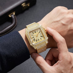 GLIMVIA - Square Rhinestone Watch That Adds Sparkle to Any Look
