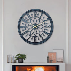 KLOVYRA - Silent Industrial Wall Clock That Anchors the Room