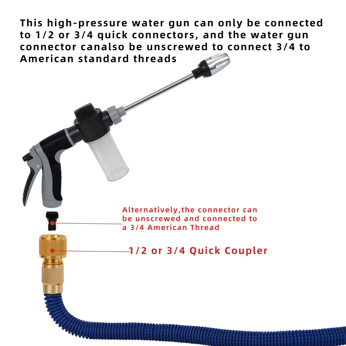 HYDROSHOT - Garden Hose Spray Gun for Controlled Outdoor Cleaning