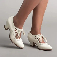 ELDOVRA - Edwardian Leather Heels for Comfortable All-Day Walking