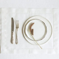 HEMLIVA - Set of Six Hemstitch Napkins for Refined Table Settings
