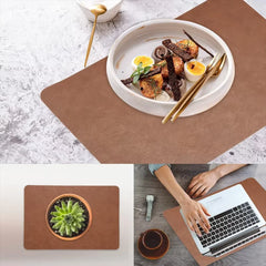 HEATLUNE - Faux Leather Placemats for a Refined, Protected Table