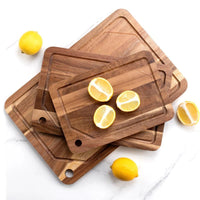 ACAVORA - Acacia Cutting Board Set for Tidy Prep and Sculptural Storage