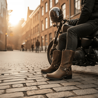 FORGEDSTEEL – Robust men's boots with harness and waterproof leather
