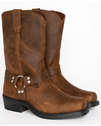 FORGEDSTEEL – Robust men's boots with harness and waterproof leather