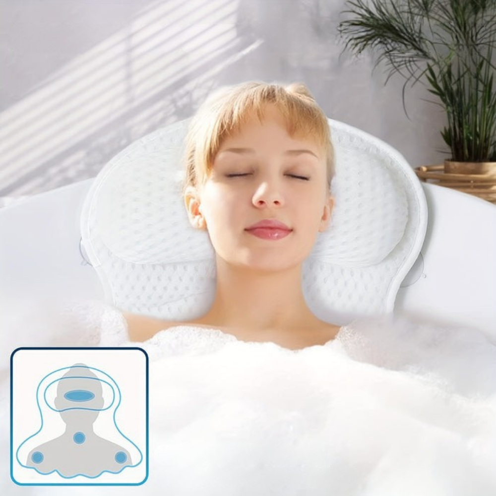 SOAKORA - Sculpted Bath Pillow for Neck and Back Support