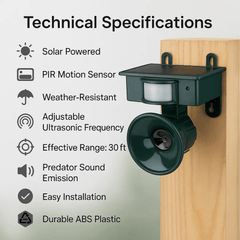 ORNIVEX - Solar Motion Bird Repeller That Protects Outdoor Furniture