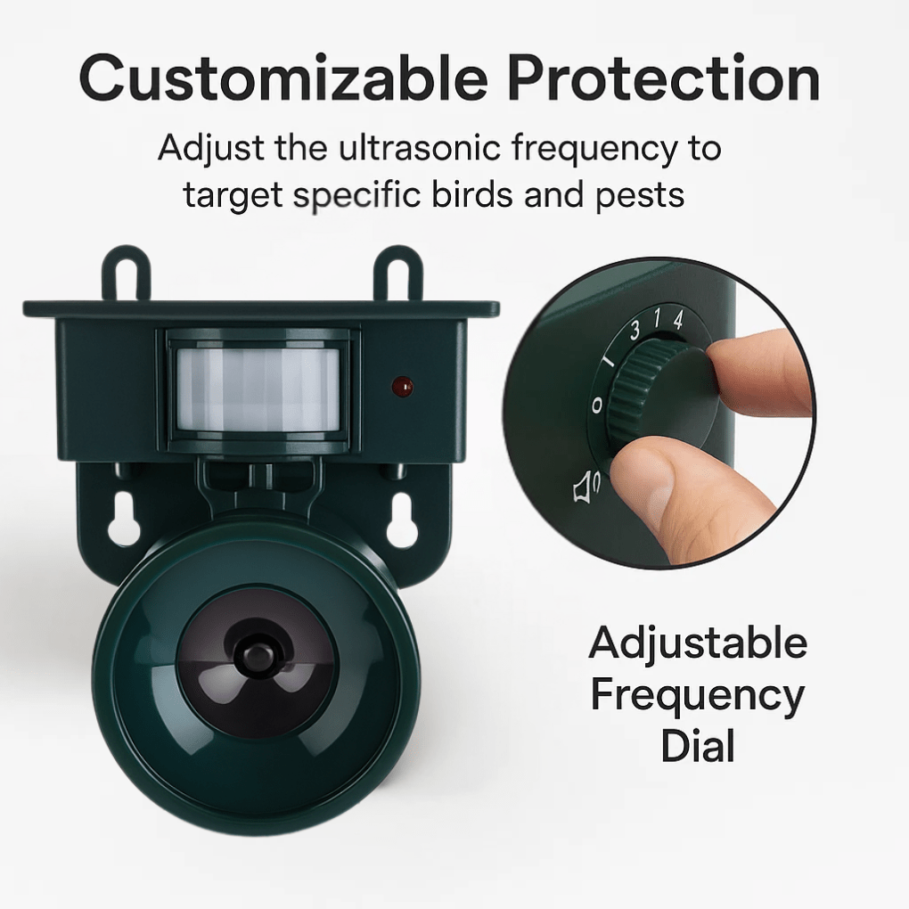 ORNIVEX - Solar Motion Bird Repeller That Protects Outdoor Furniture