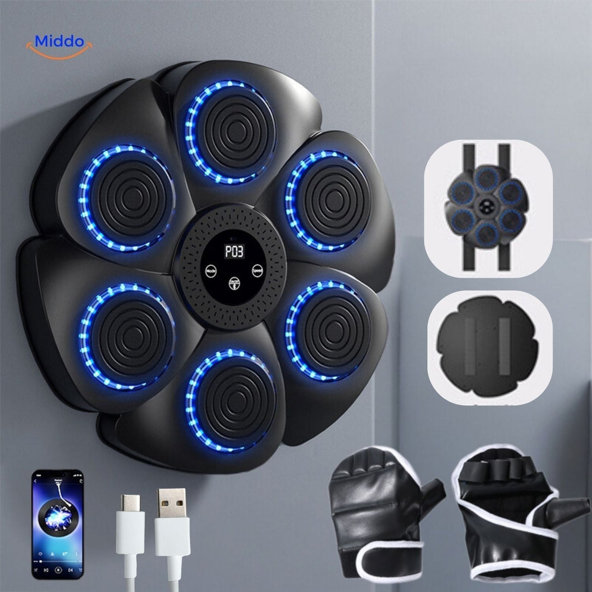 RHYVORA - Wall-Mounted Boxing Trainer for Engaging Home Workouts