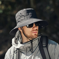 SOLGUARD - Breathable wide brim sun hat with UV protection designed for outdoor comfort, travel, and all-day sun safety