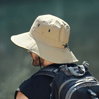 SOLGUARD - Breathable wide brim sun hat with UV protection designed for outdoor comfort, travel, and all-day sun safety