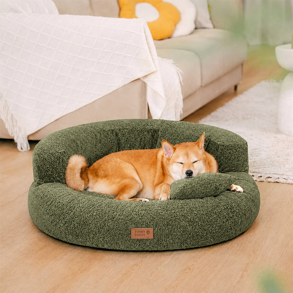 PAVLUNE - Statement Velvet Dog Bed for Cushioned Joint Support