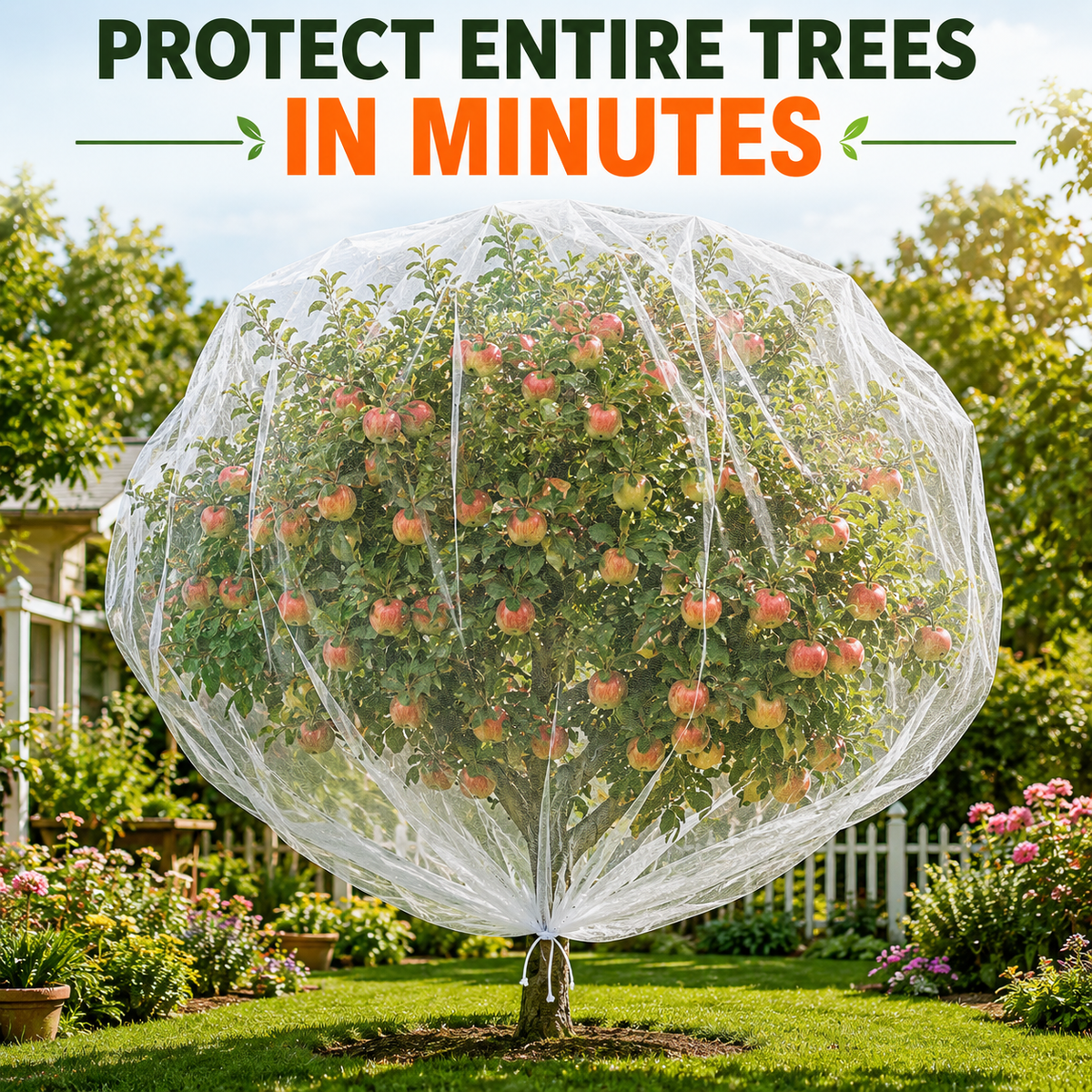 CROPSHIELD - Drawstring Mesh Bags That Shield Growing Fruit