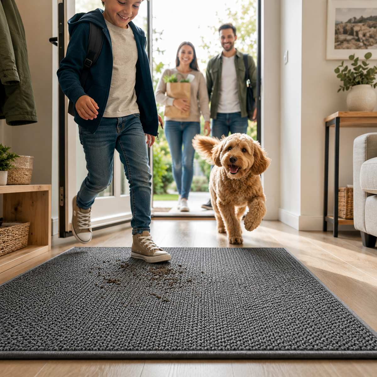 DRYZONE - Geometric Absorbent Doormat for Cleaner Entrances