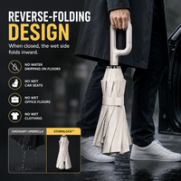 STORMLOCK - Automatic windproof umbrella with 8-rib structure and UV protection designed for strong weather resistance and everyday travel convenience