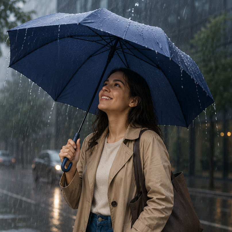 STORMLOCK - Automatic windproof umbrella with 8-rib structure and UV protection designed for strong weather resistance and everyday travel convenience