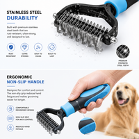 GROOMMASTER PRO – Dual-Sided Deshedding Brush for Dogs & Cats