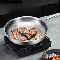 HAMMERPAN - Titanium hammered non-stick frying pan designed for durable, chemical-free cooking and superior heat performance