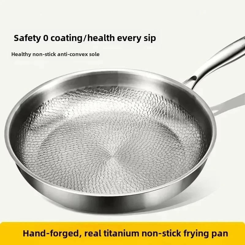 HAMMERPAN - Hammered Titanium Frying Pan for Coating-Free Cooking