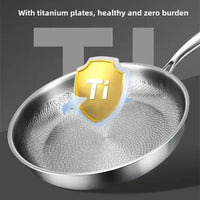 HAMMERPAN - Titanium hammered non-stick frying pan designed for durable, chemical-free cooking and superior heat performance