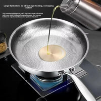 HAMMERPAN - Titanium hammered non-stick frying pan designed for durable, chemical-free cooking and superior heat performance