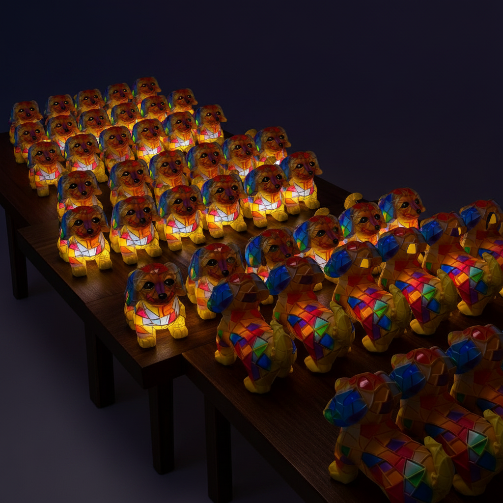 PUPGLOW - Sculptural Resin Dog Lamp for a Cozy Ambient Glow