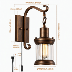 VELNORA - Vintage Lantern Wall Light That Adds Warmth and Character