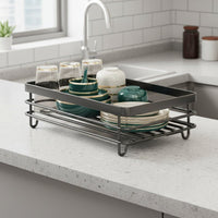 DRYVORA - Folding Stainless Steel Dish Rack for Clear Counters