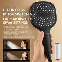 High Pressure Shower Head with Turbo Boost Technology and Filtration