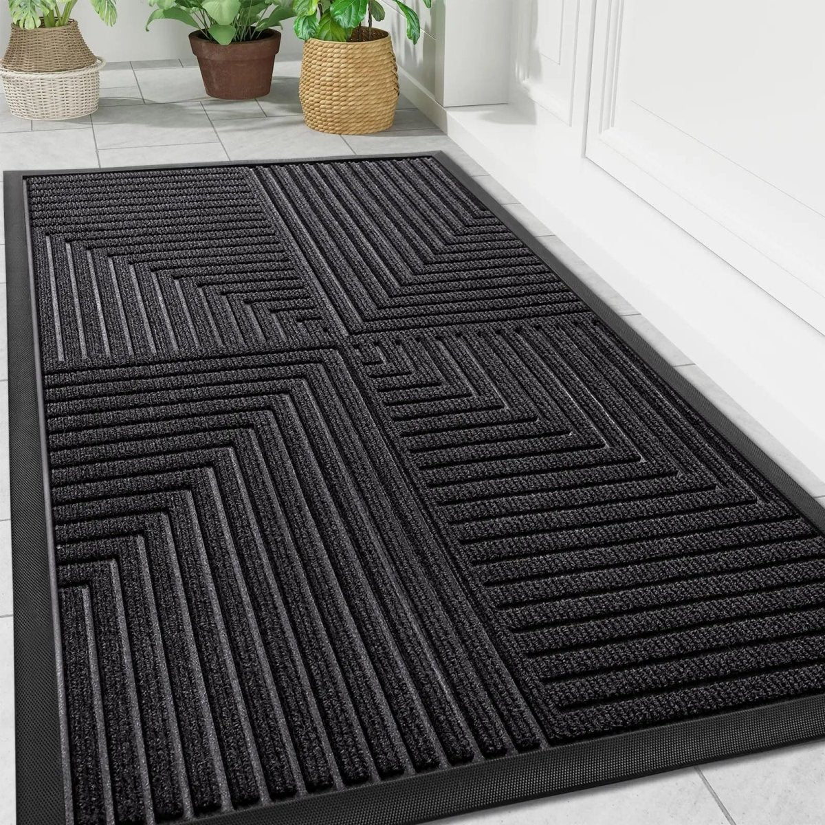 ENTRYSURE - Striped Entry Mat That Traps Dirt and Prevents Slips