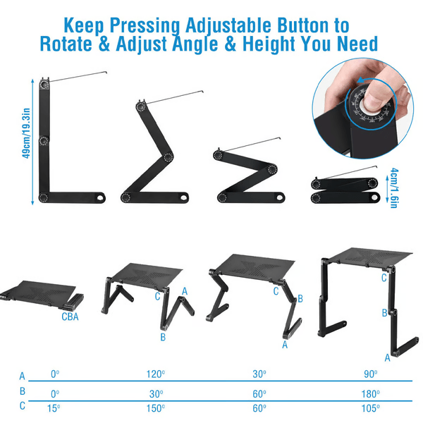 TILVORA - Adjustable Laptop Stand for Comfortable Flexible Working
