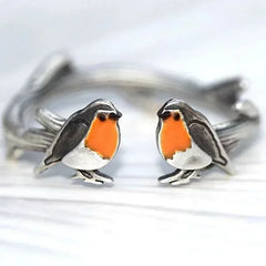 ORNIVEL - Stained Glass Robin Earrings for Meaningful Style