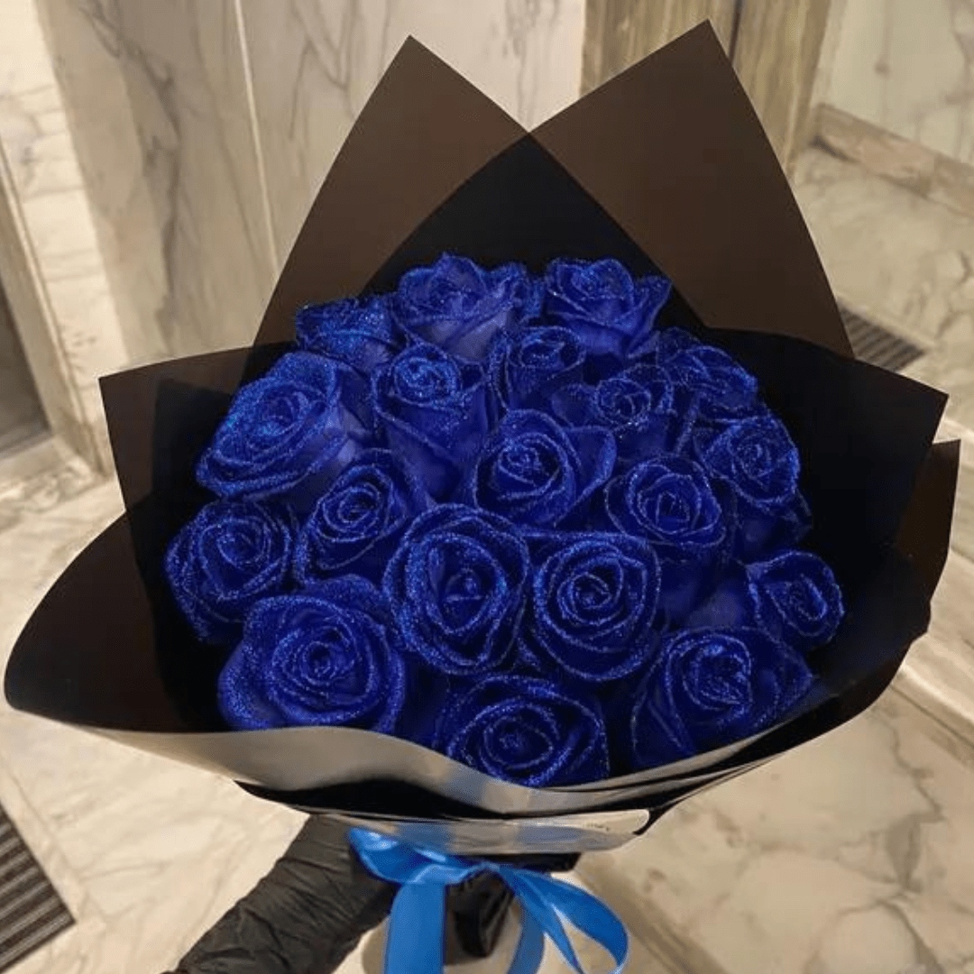 GLAMROSE - Artificial glitter rose designed for long-lasting elegance and luxurious home decoration without maintenance