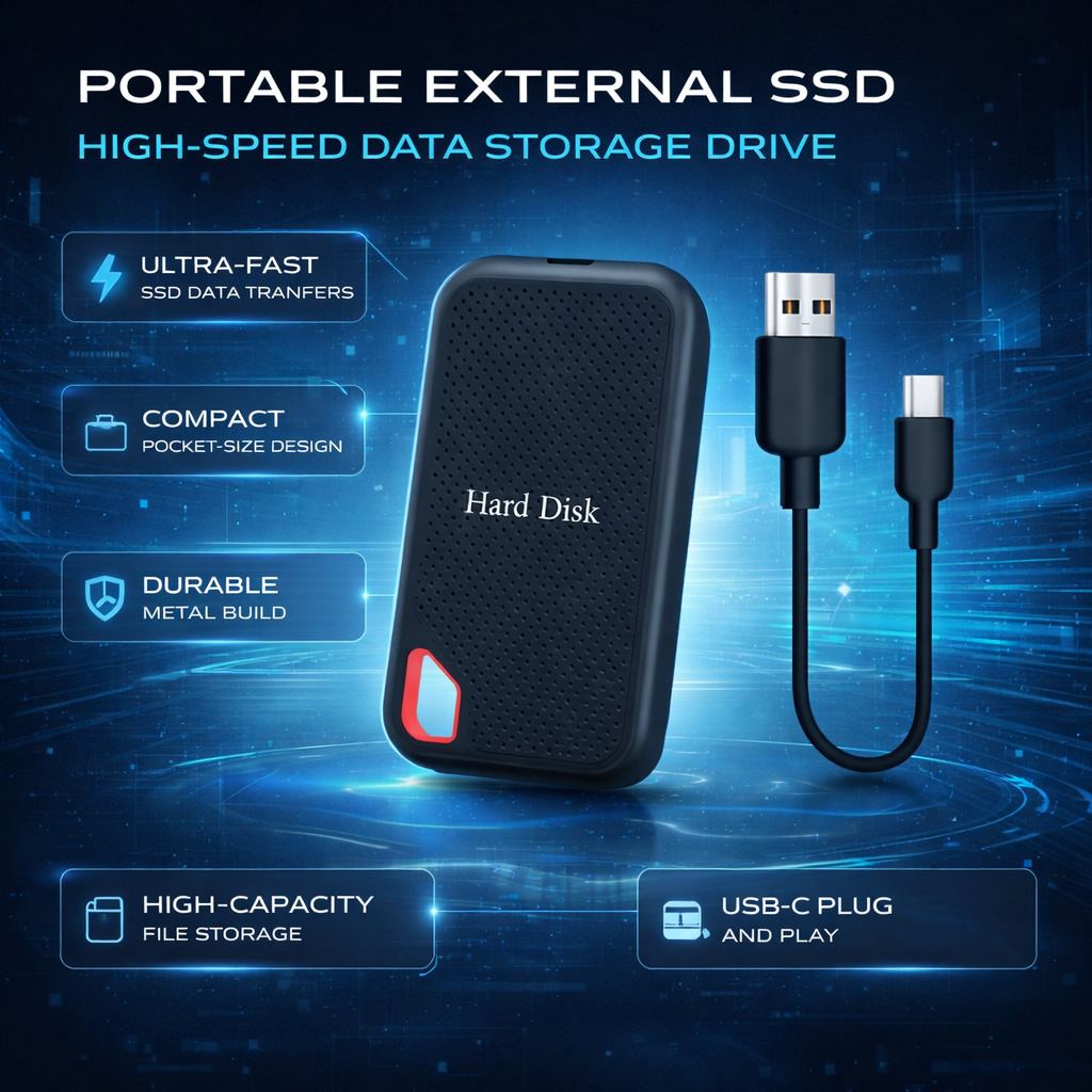 VEXLORA - Portable USB-C SSD for Fast, Clutter-Free Storage