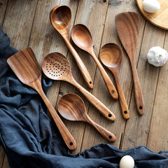 TAVENLI - Teak Kitchen Utensil Set for Scratch-Free Cooking