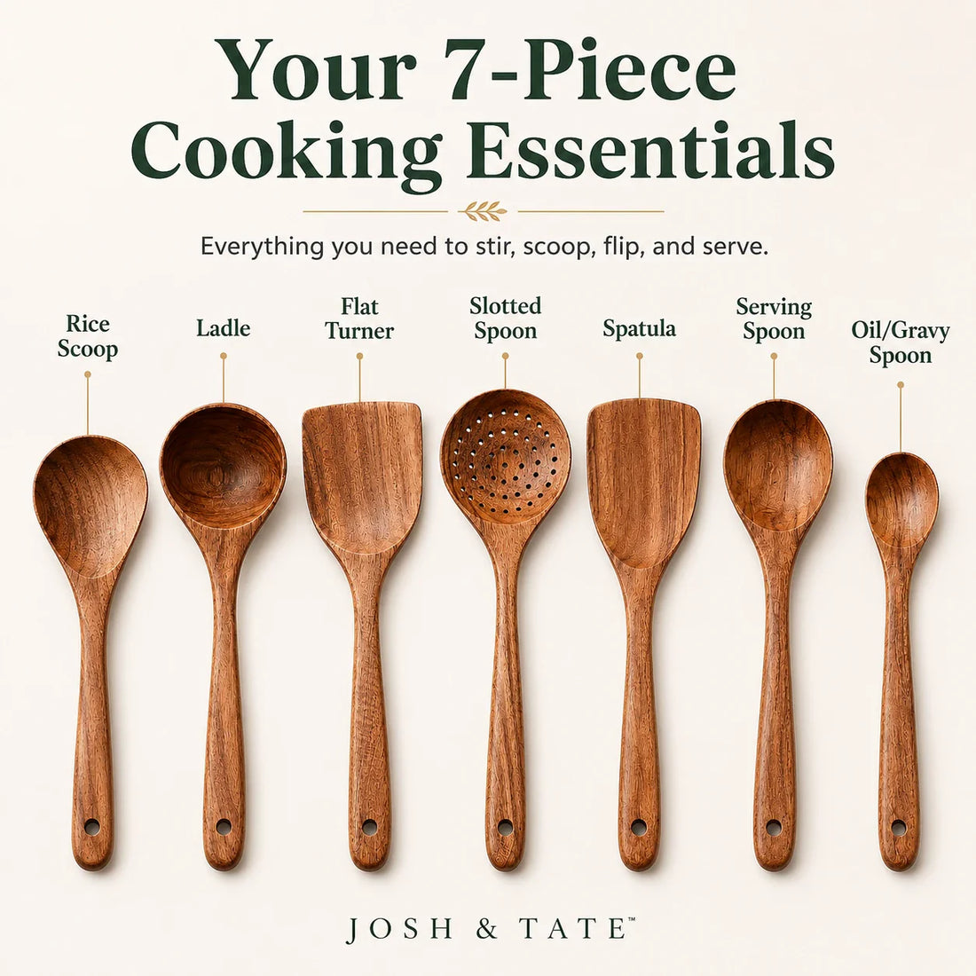 Forest Hearth™ Teak Wooden Utensil Set