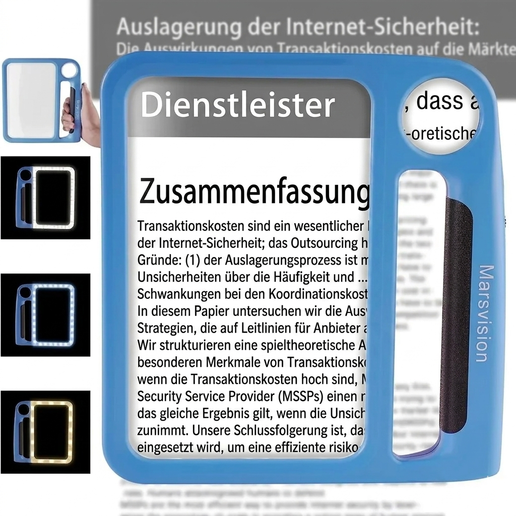 CLARZIO - LED Reading Magnifier for Clear Fine Print