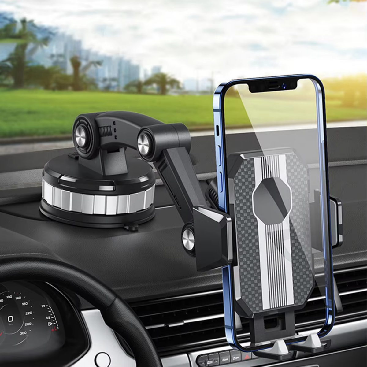 AUTOGRIP - Rotating Car Phone Mount for Safer Hands-Free Navigation