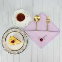 Set of 12 PCS 40x40cm Cotton Linen Blended Cloth Napkins Placemats Soft Dining Table Tea Towels For Home & Events Use