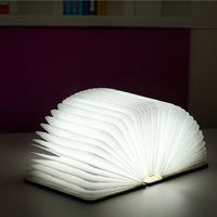 ARBELUME - Foldable Wooden Book Lamp for Cord-Free Reading
