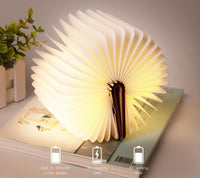 ARBELUME - Foldable Wooden Book Lamp for Cord-Free Reading