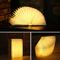 ARBELUME - Foldable Wooden Book Lamp for Cord-Free Reading