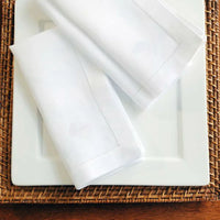 HEMLIVA - Hemstitched Cotton Napkin Set for Refined Place Settings