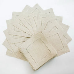 HEMLIVA - Set of Six Hemstitch Napkins for Refined Table Settings