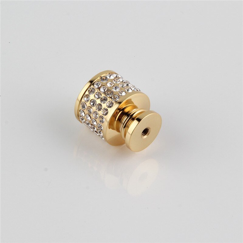 GLINTARA - Crystal Brass Furniture Knob for a Striking Accent