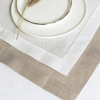 HEMLIVA - Hemstitched Cotton Napkin Set for Refined Place Settings